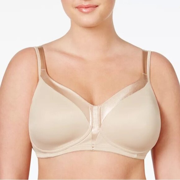 Playtex Full Figure 18 Hour Sleek & Smooth Wireless Bra Size 44C Nude 4803 - Picture 1 of 10